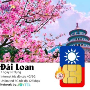Sim du lịch Đài Loan 7 ngày 7GB – 21GB Data